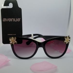 AVENUE Black Embellished Shades